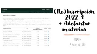 Inscripción UNADM 20221  Adelantar materias en el SIGE [upl. by Ydnes125]