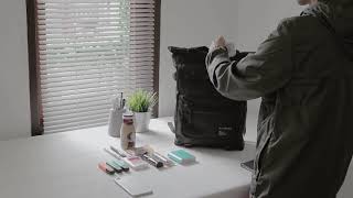 VISVAL Bags  Grid Backpack Essesntials [upl. by Beata]