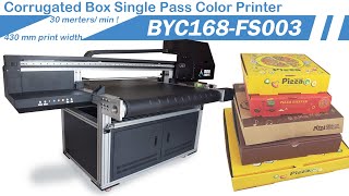 Pizza box Food packaging box One pass Digital printing machine printer colorful [upl. by Fernyak]