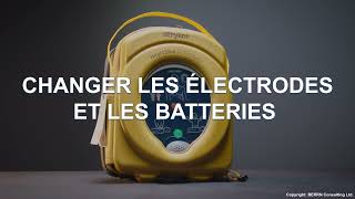 DEA HeartSine 350350P500  Changer les électrodes et les batteries [upl. by Ydnih]