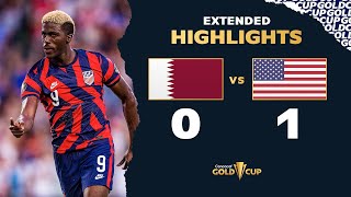 Extended Highlights Qatar 01 USA  Gold Cup 2021 [upl. by Jaffe]