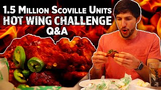 Insane Atomic HOT WING QampA 🔥 Quaker Steak and Lubes Eat Heat challenge [upl. by Aihsenak]