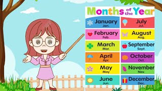 Months of the Year  12 Months of Year for Kids [upl. by Airenahs]