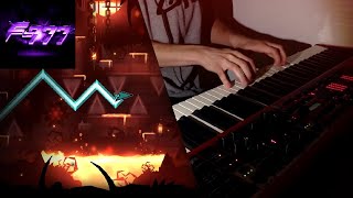 AVERNUS Song ON PIANO  Dark Dragon Fire by F777 geometrydash [upl. by Aramit]