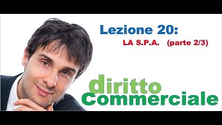 Diritto Commerciale Video Lezione n20  La società per azioni parte 23 [upl. by Assirual]