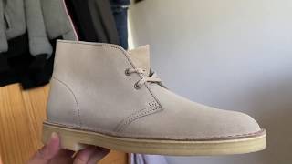 Clarks Desert Boots in Sand Suede GOT THE ONES MADE IN ENGLAND  Unboxing Review and OnFeet [upl. by Ries472]