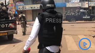 Live bullets rock Kampala during protests against Bobi Wines arrest [upl. by Ocsinarf]