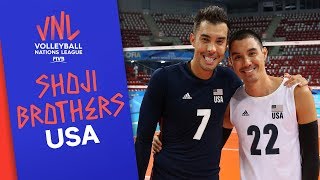 USAs brothers Kawika amp Erik Shoji on sharing the court  VNL Stars  Volleyball Nations League 2019 [upl. by Simon]