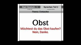 START DEUTSCH 1  A1 SPRECHEN TEIL 2 GOETHE ZERTIFIKAT goethezertifikat sprechen learngerman [upl. by Ethelred]