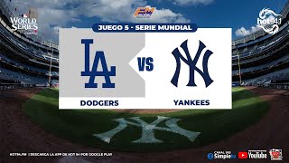 GRANDES LIGAS EN VIVO 30102024 DODGERS DE LOS ÁNGELES  YANKEES DE NUEVA YORK WS  J5 ⚾ [upl. by Adiuqram]