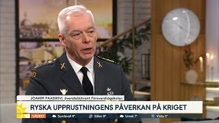 Ryska upprustningens påverkan på kriget ”För Putin är det bra att …  Nyhetsmorgon  TV4 amp TV4 Play [upl. by Reahard]