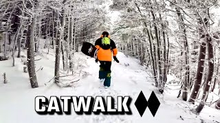 Snowboarding “Catwalk” Trail  Killington VT [upl. by Yrrap]