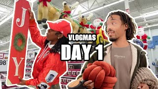 OUR FIRST VLOGMAS MARRIED CHRISTMAS SHOPPING FOR OUR NEW HOME 🎄🏠❄️  VLOGMAS DAY 1 [upl. by Etnuad]