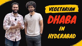 Veg Dhaba Food In Hyderabad  Ft Actor Ravi Teja Mahadasyam  Veerji Ka Dhaba  Nom Nom Foodie 36 [upl. by Eelinnej]