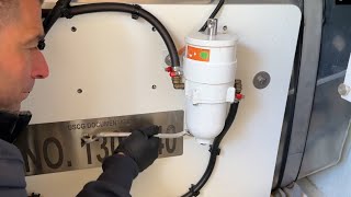 Change The Racor Filter On A Diesel Marine Engine  How To Yacht Maintenance [upl. by Llemor]