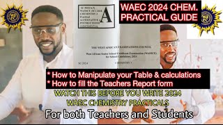 2024 WAEC CHEMISTRY PRACTICAL basic Guide for both TeachersampStudentsManipulate titration table [upl. by Daub711]