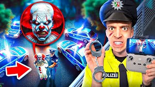 HORROR CLOWN wird 24 STUNDEN von POLIZEI verfolgt 🤬 mit Drohne [upl. by Brenna]