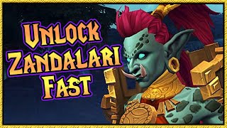 How to unlock Zandalari Trolls Fast  Unlock allied races guide [upl. by Damara]