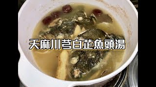 天麻川芎白芷魚頭湯 去頭風 簡單做法 [upl. by Ober]