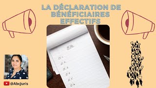 👩🏽‍💼 La déclaration de bénéficiaires effectifs [upl. by Eznyl]