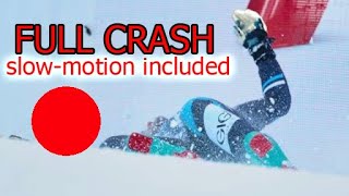 DOWNHILL SKI One MISTAKE and youre DOOMED  CRASH Barnabas Szollos  Kitzbühel 2024 [upl. by Cinimod456]