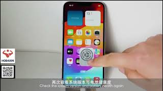 How to make sure the Non pop up battery show as 100 battery safe data HODAXIN battery iPhone fix [upl. by Ziwot]