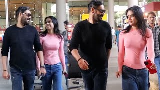 Nysa Devgan Cute Moments With Father Ajay Devgan At Airport [upl. by Yasdnil588]