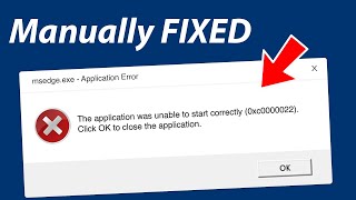 MSedgeexe Application Error Message Step by Step Tutorial [upl. by Suirad123]