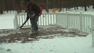 Snow Removal With A Commercial Backpack Leaf Blower [upl. by Giulia]