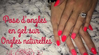 Tuto 18 Pose dongles en gel sur ongles naturels [upl. by Jemina398]