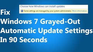 FIXED Windows Update  Some settings are managed by your system administrator [upl. by Wayolle]