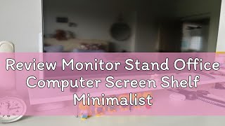 Review Monitor Stand Office Computer Screen Shelf Minimalist Wind Desktop Storage Shelf Floating M [upl. by Llevra]