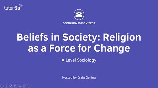 Religion as a Force for Social Change  Beliefs in Society  ALevel Sociology [upl. by Jackqueline]