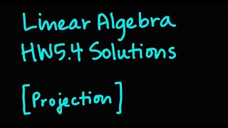 Linear Algebra Orthogonal Projection Examples [upl. by Yekciv111]