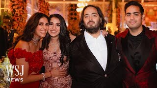 Billionaire Mukesh Ambani Hosts Lavish PreWedding Celebration for Son  WSJ News [upl. by Yeargain]