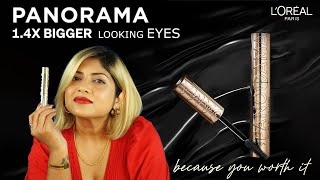 LOreal Paris Volume Million Lashes Panorama Mascara Review  LOrealPanorama panoramamascara [upl. by Atinna]