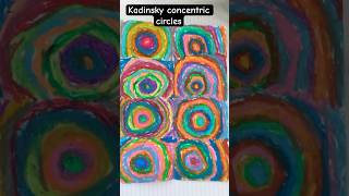 Kandinsky concentric circles Art oilpastel kingtoh robloxart fun paper easy yay Doulikeit [upl. by Benedetto]