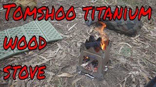 Cooking on the Tomshoo  Lixada titanium wood  twig stove [upl. by Goldston]