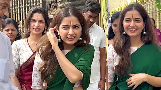 Actress Ashika Ranganath Cute Looks At Tirumala  Actress Ashika Ranganath Latest Visuals News Buzz [upl. by Rezal787]