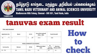 tanuvas result 2023  tanuvas junior assistant and typist exam result [upl. by Mccarthy189]