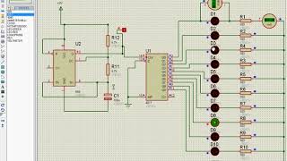 chenillard CD4017 et astable NE555 [upl. by Aeiram]