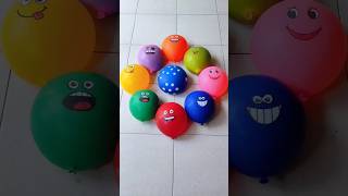 Blue and 8 Emoji Water Color Balloon Popping Reverse Video Asmr [upl. by Yl]