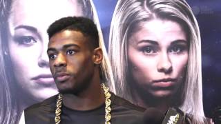 UFC Fight Night 80s Aljamain Sterling post fight interview [upl. by Eldoria]