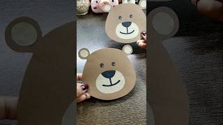 Animal face animalfacemask animalcrafts easypapercraft artisticverse bearface paperart bear [upl. by Inohs]