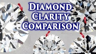 Diamond Clarity Comparison VS1 vs VS2 SI1 SI2 VVS1 VVS2 I1 IF I2 I3 FL Ring Chart Explained Scale SI [upl. by Sitoeht245]