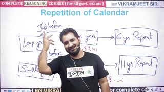 CALENDAR PART 02  SSC CGL Reasoning Special LIVE By Vikramjeet Sir  New Paid Batch Free [upl. by Weber93]