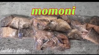 My Momoni recipe Ghana authentic salted Fermented fish [upl. by Attenehs]