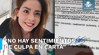 MaryFer Centeno destroza a mamá de Fofo Márquez por carta de disculpa a la víctima [upl. by Elsa638]