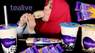 ASMR NEW TEALIVE BOBA ICE CREAM amp TEA LIVE BOBA MILK TEA [upl. by Gigi]