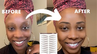 DIY TEMPORARY EYEBROW TATTOOS [upl. by Ivetts296]